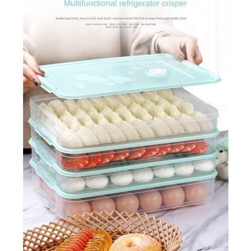 Dumplings Box Dumpling Freezing Household Quick-Frozen Dumpling Box Wonton Box Refrigerator Egg Preservation Storage Box