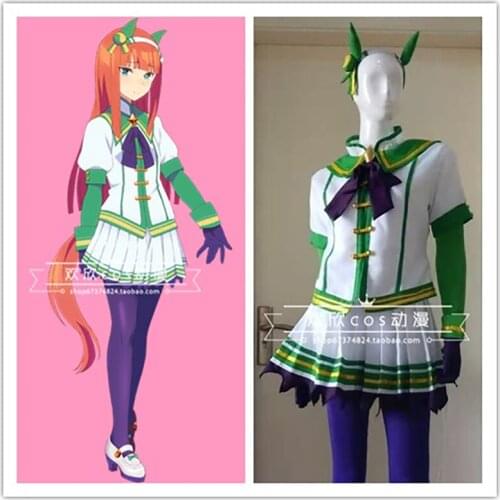Game Umamusume: Pretty Derby Silence Suzuka Cosplay Costume Women Cute Outfits Halloween Carnival Uniforms Custom Made