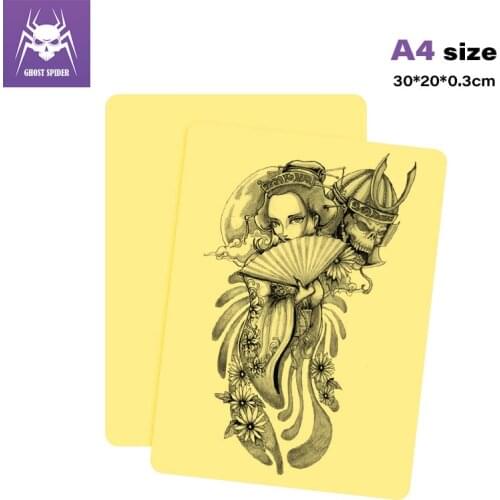 GHOST SPIDER A4 Size Practice Skin Double-sided 3MM Thick Synthetic Practice Skin Tattoo Practice Fake Skin for Permanent Make