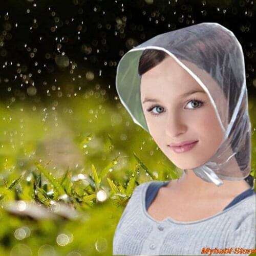 1pc Creative Plastic Rain Hat Cap Vintage Transparent Rainproof Cap for Men Women Hairstyle Protector Outdoor Waterproof Hat