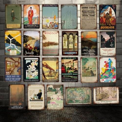 [ Mike86 ] Holiday Travel cites Metal Sign Vintage Store Retro Iron Painting Bridlington Windsor Poster Art 20*30 CM LT-1847