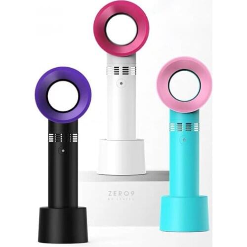Mini Cute Outdoor Lazy Leafless Fan Air Conditioning Blower Glue Grafted Dedicated Dryer Wind Speed Desktop Portable Gifts
