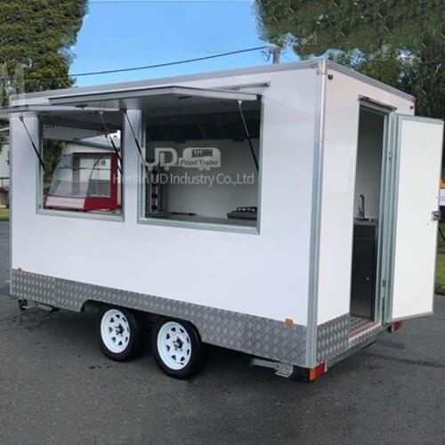 Custom Size Mobile Restaurant Snacks Vendor Catering Hot Dog Cart Kitchen Concession Food Truck Trailer