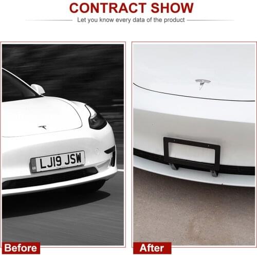 Model3 Exterior Modification For Tesla Model 3 2021 Accessories US Version Universal Car License Plate Frame Model Three