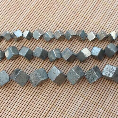 Natural Pyrite square 6-10mm Loose Beads 15inch per strand,For DIY Jewelry Making !We provide mixed wholesale for all items