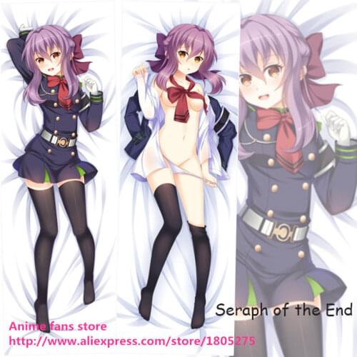 Hentai Sexy Japanese Anime Pillowcase Seraph of the End Hiiragi Shinoa Cute decorative Hugging Body Pillow Case