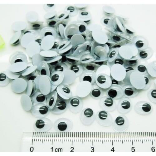 Not Self-adhesive 500PCS/lot 10mmx8mm Oval Dolls Eye Googly Safety Eye For Toys Used For DIY Scrapbooking Crafts