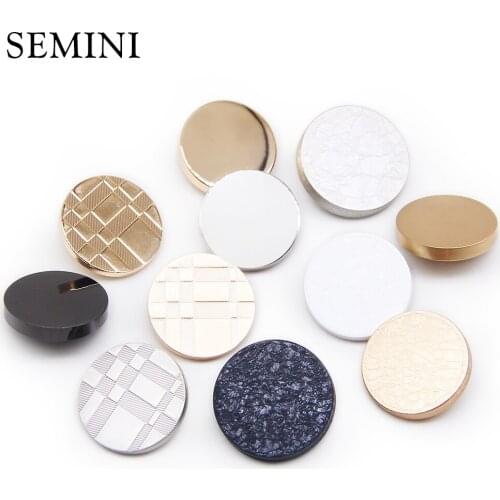 New Fashion Decorative Buttons High Quality Plane Gold Buttons For Women Men Shirt Suit Overcot Sewing Accessories DIY