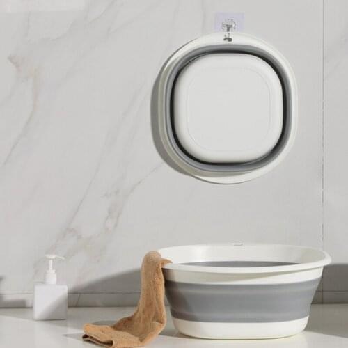 Plastic Folding Basins Portable Wash Basins Folding Laundry Tub Bathroom Kitchen AccessoriesTravel Folding Wash Basin
