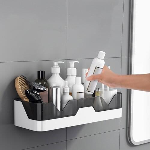 Bathroom Shelf WC Shampoo Holder Shower Shelves Wall Mount Kitchen Storage Basket Cosmetic Rack Home Organizer Bath Accessories