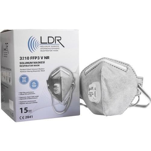 LDR 3210 Nr V Certified Mask 15 Pcs/Box EN 149:2001 + A1:2009 FFP2 N R V