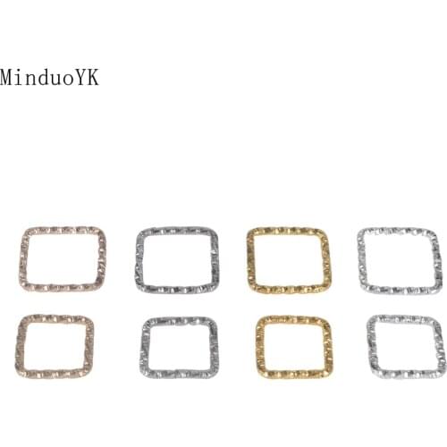50Pcs/Lot 13 15mm Suqare Twisted Jump Rings Diy Jewelry Fingdings Open Split Rings Connectors For Jewelry Making
