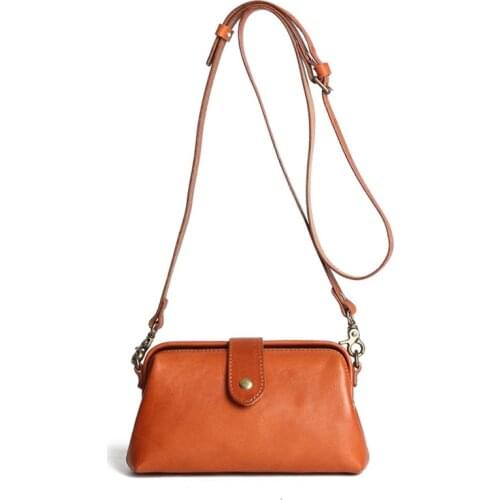 Genuine Leather Womens Crossbody Bag Luxury Brand Handbag Designer Buckle Clip Shoulder Bags Female Small Square Bag Purse