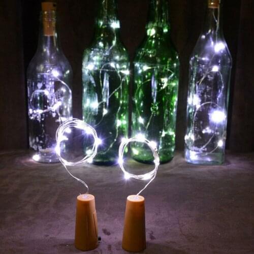 2m 20led battery power Bottle Lights LED Cork Shape String Lights for Bistro Wine Bottle Starry Bar Party Valentines night light