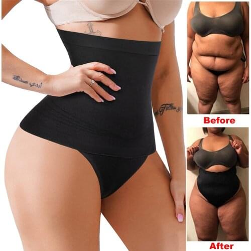 Thong Shapewear Tummy Control Panties High Waist Body Shaper for Women Butt Lifter Waist Trainer Seamless Slimming Underwear
