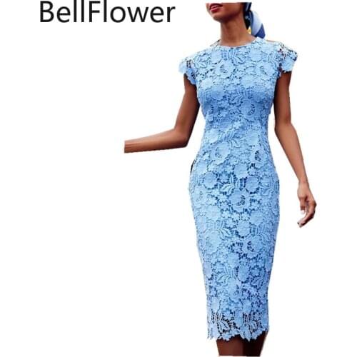 Vintage Dress for Women Korean Clothes Casual Hollow Out Lace Short Sleeve Round Neck Evening Party Clubwear Night Sexy Dresses