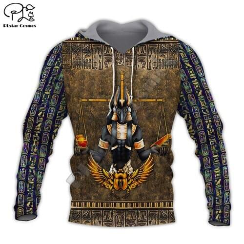 PLstar Cosmos Horus God Eye of Egypt Pharaoh Anubis Ancient Egypt Funny 3DPrint Zipper/Hoodies/Sweatshirt/Jacket/Men/Women B-6