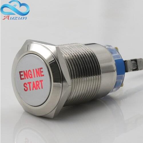 19 mm reset button switch moment motor start button 3 a 220 v copper plating nickel head can be customized
