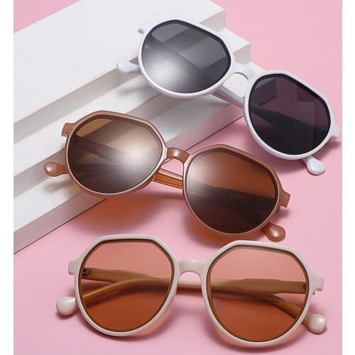 2021 Round Frame Sunglasses Ins All-match Trend Sunglasses Personalized Trend Candy Color Big Frame Sunglasses