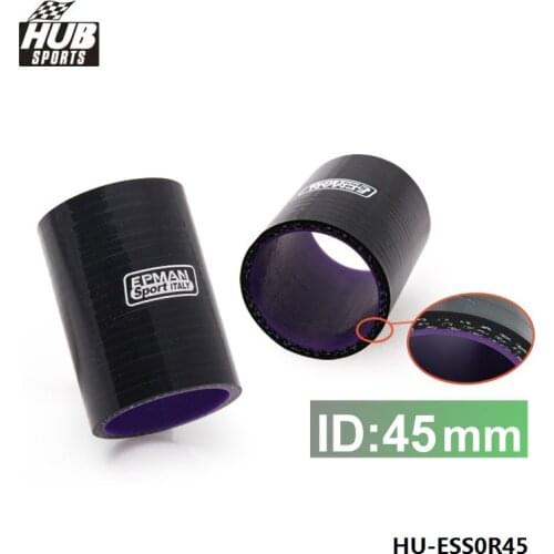 1.75" 45mm 4-Ply Straight Silicone Hose Intercooler Coupler Tube Pipe BLACK For Toyota 90-95 Pickup 3.0L V6 HU-ESS0R45