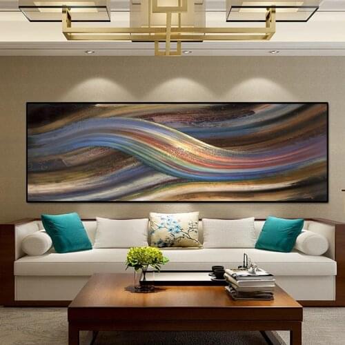 Abstract Art Canvas Printing Posters And Prints Decorative Painting Art Prints Rainbow Ribbon Picture Wall Art Prints Home Decor