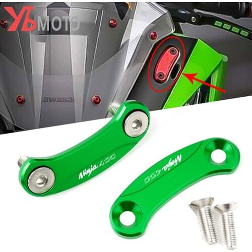 For Kawasaki NINJA 400 2018 2019 2020 Accessories CNC Mirror Hole Cover Windscreen Driven Mirror Eliminators Cap