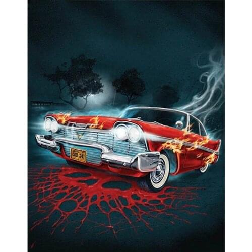 5D DIY Diamond Painting Flame car Cross Stitch Full Drill Round Diamond Embroidery Cartoon Auto Mosaic Pictures Home Decor FG841