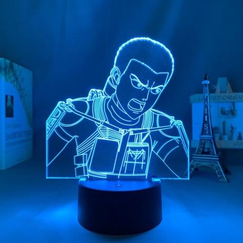 Anime Lamp Attack on Titan 4 Connie Springer Figure for Bedroom Decor Night Light Kids Birthday Gift Shingeki No Kyojin 3d Light