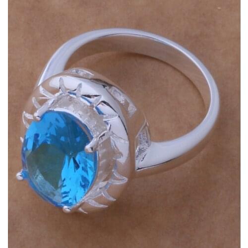AR353 Hot sterling ring, fashion jewelry, high quality blue stone /aqoajhva ariajipa silver color