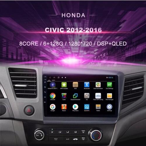 Car DVD For Honda CIVIC (2012-2016) Car Radio Multimedia Video Player Navigation GPS Android 10.0 Double Din