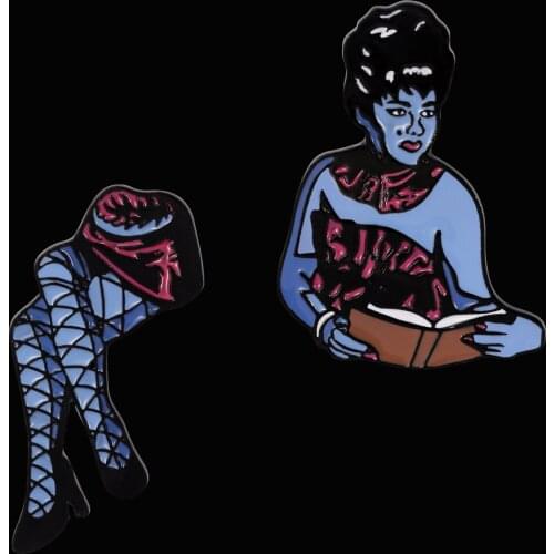 Beetlejuice Brooch Enamel Gothic Cosplay Ghost Horror Badge Jewelry Ladies Halloween Costume Hat Pin Lapel Accessory