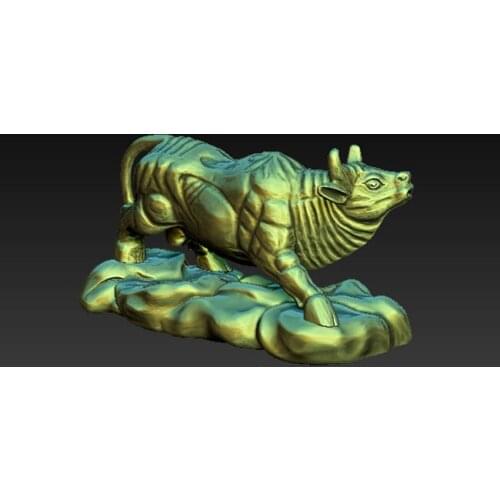 Bull 3d model for cnc 3D carved animal sculpture machine or 3D printers in STL file format