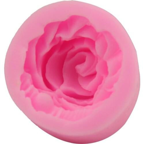Fast shipping Silicone Rose Design Cake Molds Mini 3D Flower Handmade Soap Moulds Baking Tools For Kitchen