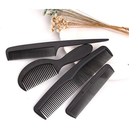Black Plastic Haircutting Comb Hairdressing Hairbrush Set for Salon Barbershop E335