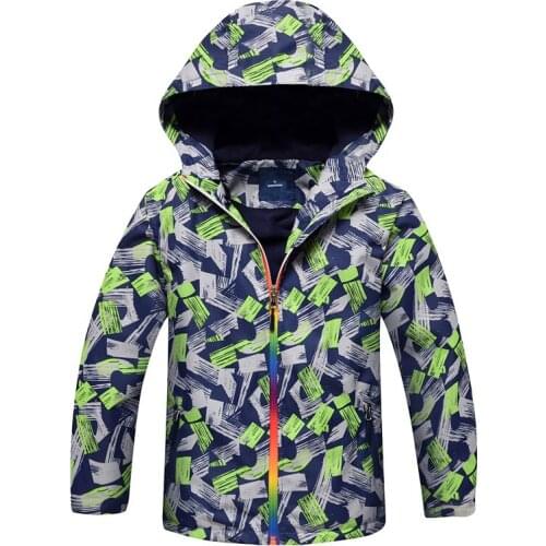 Children autumn baby jacket Outerwear Warm Polar Fleece Coat Hooded Kids Waterproof Windproof Jackets For 3-12Y