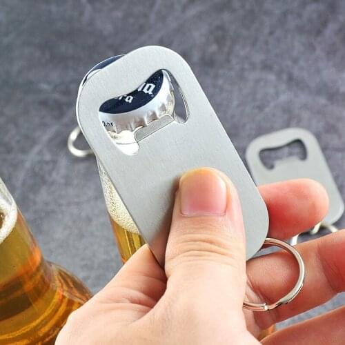 DHL Wholesale 100PCS Mini Stainless Steel Bottle Opener Simple Soda Drink Screwdriver Keychain Beer Bottle Opener GF103