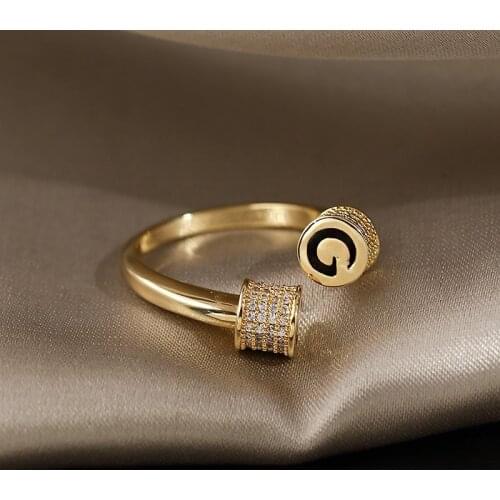 Design Classic G-Letter Gold Open Rings For Woman 2021 Korean Fashion Jewelry Wedding Party Girls Luxury Set Ring Accessories