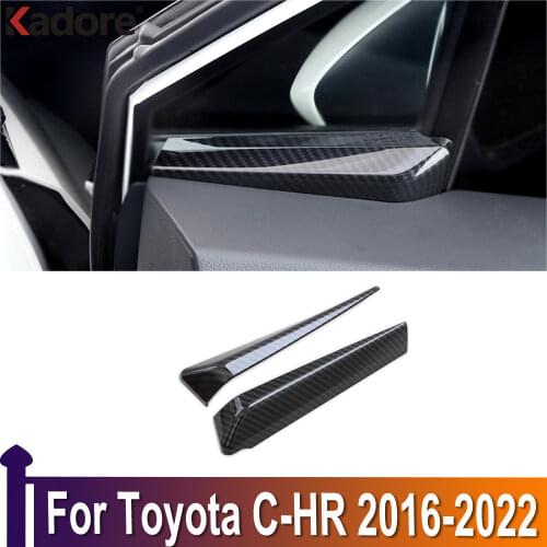 For Toyota C-HR CHR 2016-2018 2019 Interior Accessories Front Door Side A Pillar Head Window Cover Trim Car Sticker Moulding