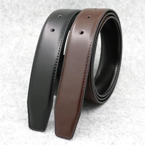 Brand Belt 100% Pure Cowhide Belt Strap No Buckle Genuine Leather Belts Automatic Buckle Belt For Men High Quality