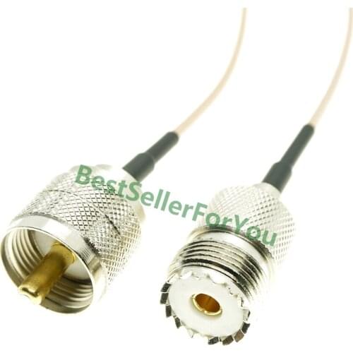 UHF PL-259 Male To SO-239 UHF Female Cable For Mobile Antenna Radio Pigtail Jumper