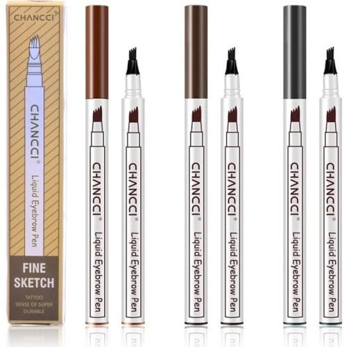 Four-head Water-based Eyebrow Pencil Easy to Draw Eyebrow Tattoo Cosmetics Eyebrows Pencil