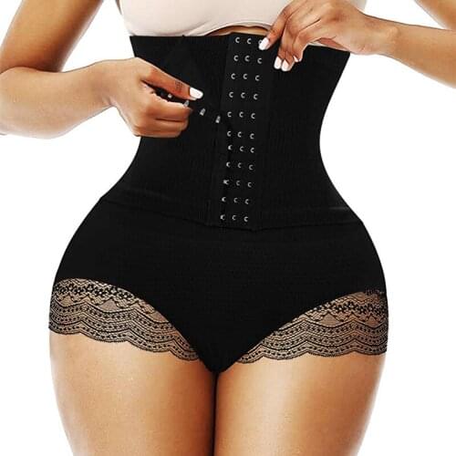 Twinso Lace Underwear High Waist Trainer Women Dress Panty Slimming Pants Tummy Control Panties Shapewear Slim Body Shaper Short