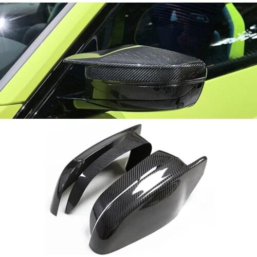LHD RHD 2pcs Auto Car Real Carbon Fiber Rear View Side Mirror Cover Trim For BMW M3 M4 G80 G82 G83