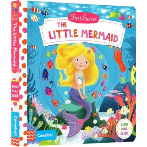 Little Mermaid English Enlightenment 3D Flap Picture Book Children Reading Books Montessori Educational Toys