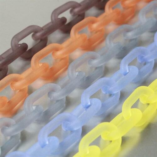3feet Matte Acrylic Oval Chain, Translucent Open Plastic Necklace Chain,Open Link,Size 28mmx17mm Free Shipping
