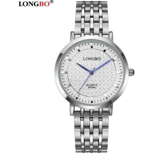 Fashion Brand LONGBO Women Watch New Arrival Leisure Sports Series Full Steel Wristwatches Top Quality Lady Watches 80095