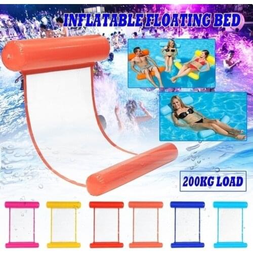Adult Inflatable Water Swimming Floating Bed Mattress Hammock Recliner Sun-lounger Swimming Ring Swimming Lounge Bed Toy