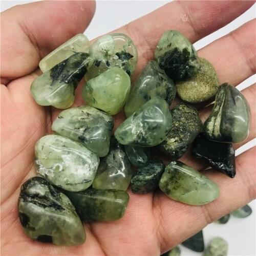 Natural Prehnite Green Grape Quartz Crystal Gravel Stone Decoration