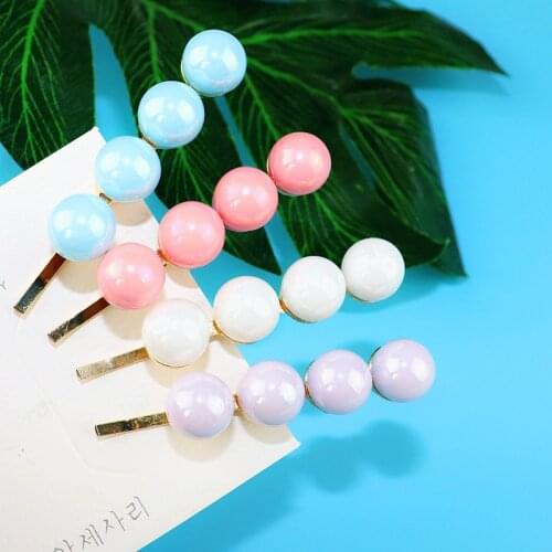 New Pearl Hair Clips for Women Fashion Hairclips Geometric Alloy Hairpins Bobby Pin Barrettes Hairgrips Hair Accessories