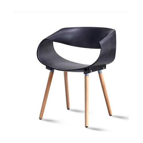 Solid wood dining chair modern minimalist home leisure back desk chair